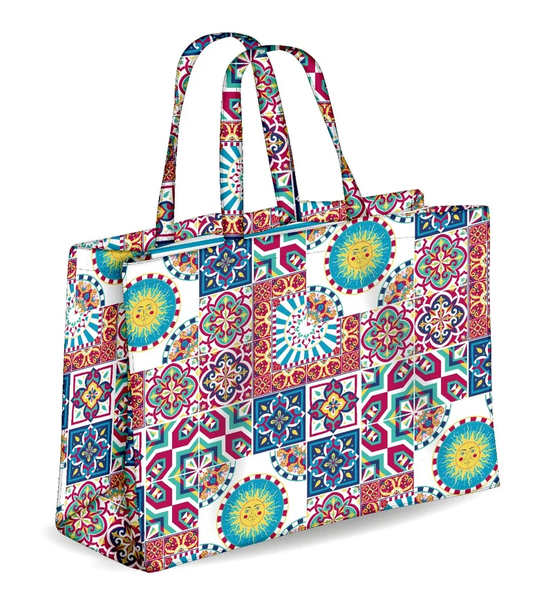 Colors Tote Borsa Mare Reversibile Sun Mix