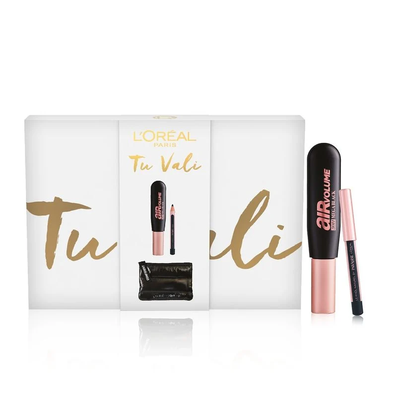 L'Oréal Paris Self Confidence Box Pochette Nera Mascara Air Volume + Mini Crayon