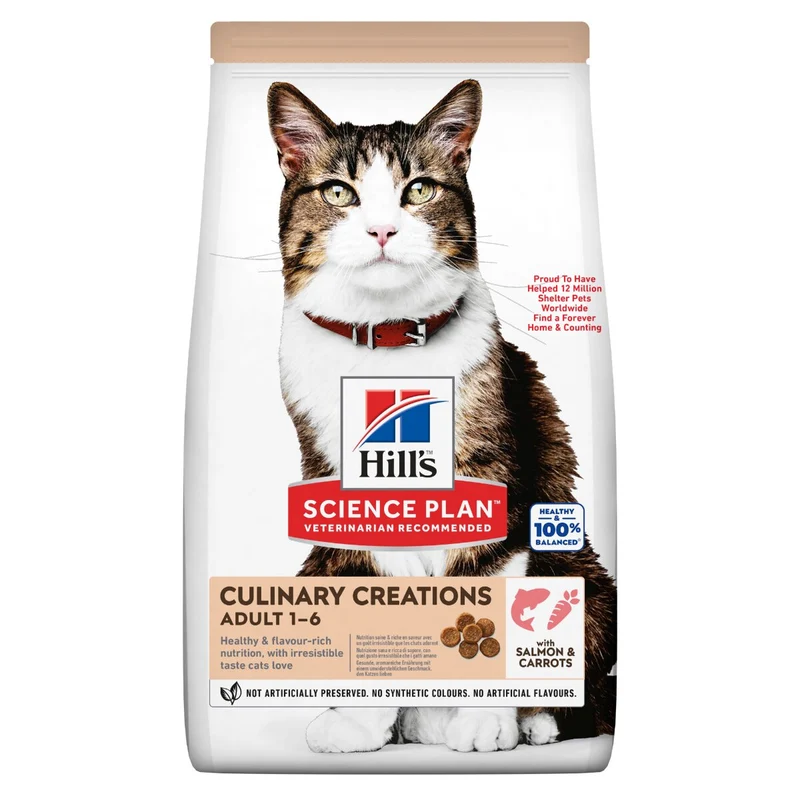 Hill's Science Plan Culinary Creations Medium Adult Crocchette per Gatti con Salmone E Carote 10kg