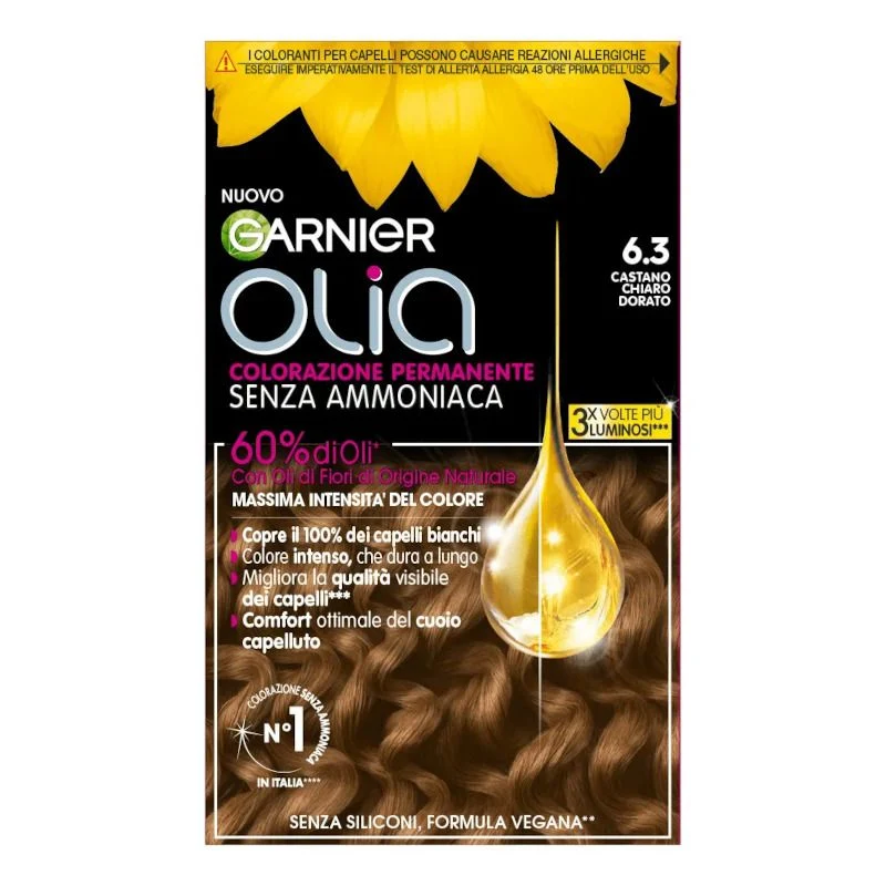 Garnier Olia Colorazione Capelli 6.3 Castano Chiaro Dorato