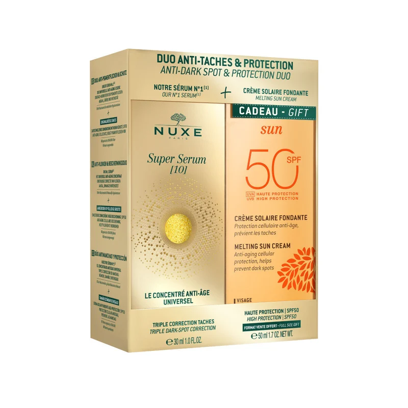 Nuxe Cofanetto Super Serum [10] Siero Anti-Macchia 30ml + Nuxe Sun Crema Solare Viso SPF50 50ml