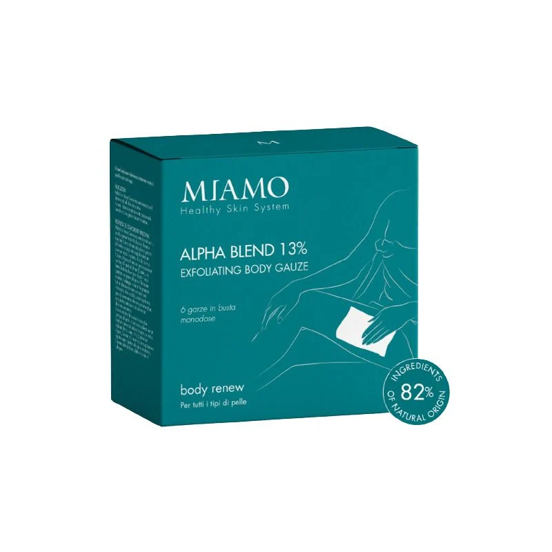 Miamo Body Renew Alpha Blend 13% Exfoliating Body Gauze 6 buste