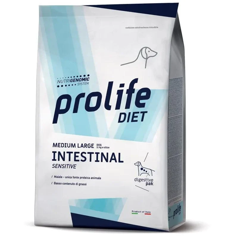 Prolife Dog Diet Intestinal Sensitive Cibo Secco Per Cani Taglia Media/Grande Sacco 2kg