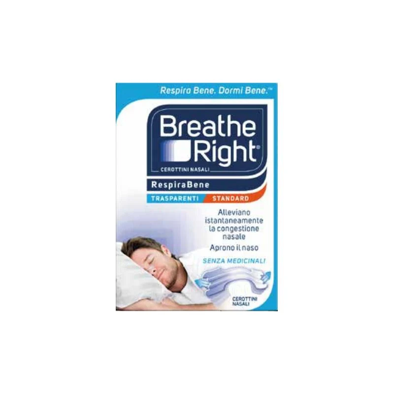 Breathe Right cerotti nasali trasparenti 30 pezzi