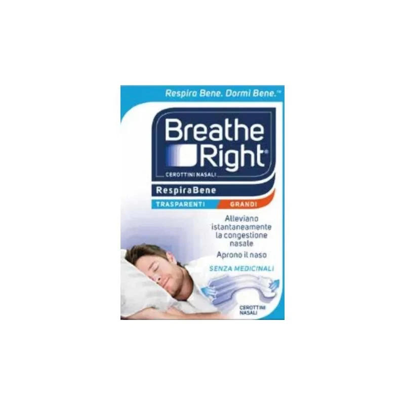 Breathe Right Cerotti Nasali Trasparenti Grandi 30 Pezzi