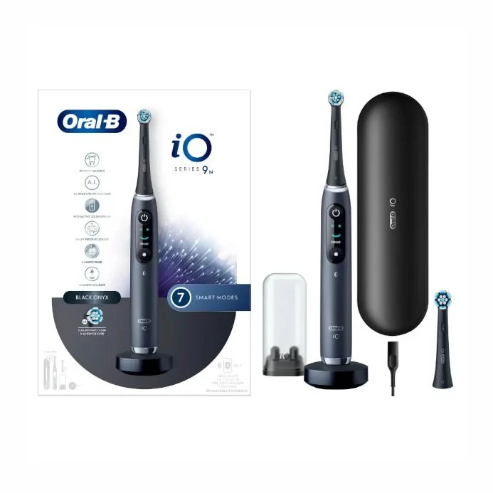 Oral-B iO 9 spazzolino elettrico ricaricabile colore nero + 2 testine di ricambio