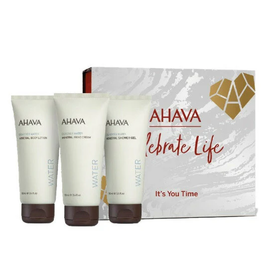 Ahava Cofanetto It's Your Time Crema Mani 100ml + Crema Corpo 100ml + Gel Doccia 100ml