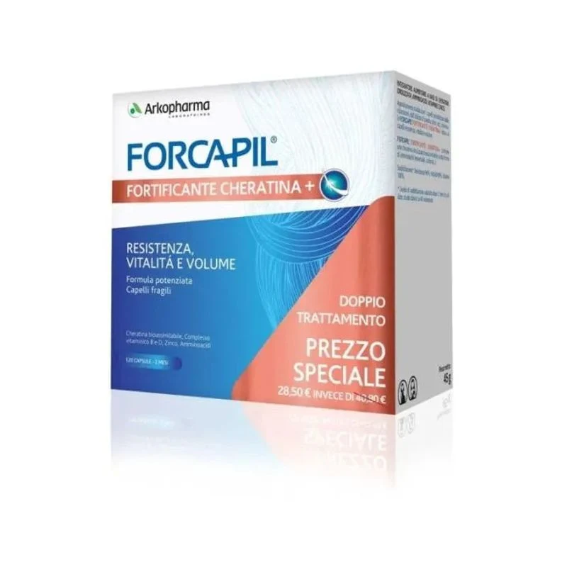 Arkopharma Forcapil Fortificante Cheratina 2 Promo Pack Da 60 Capsule