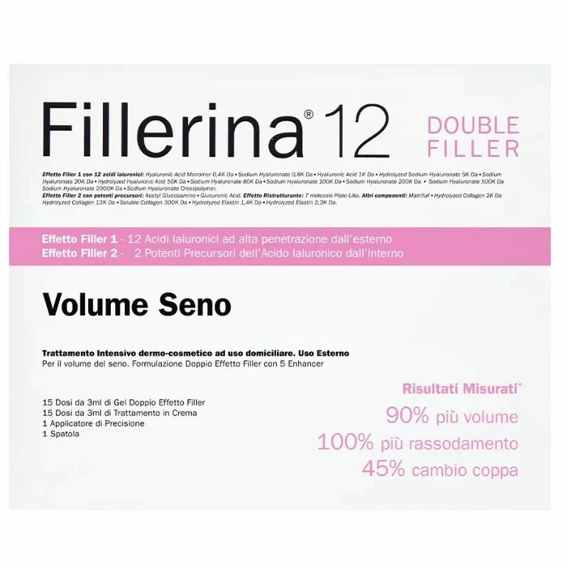 Fillerina 12 Double Filler Volume Seno Grado 5 trattamento intensivo 15 dosi crema + 15 dosi gel dop