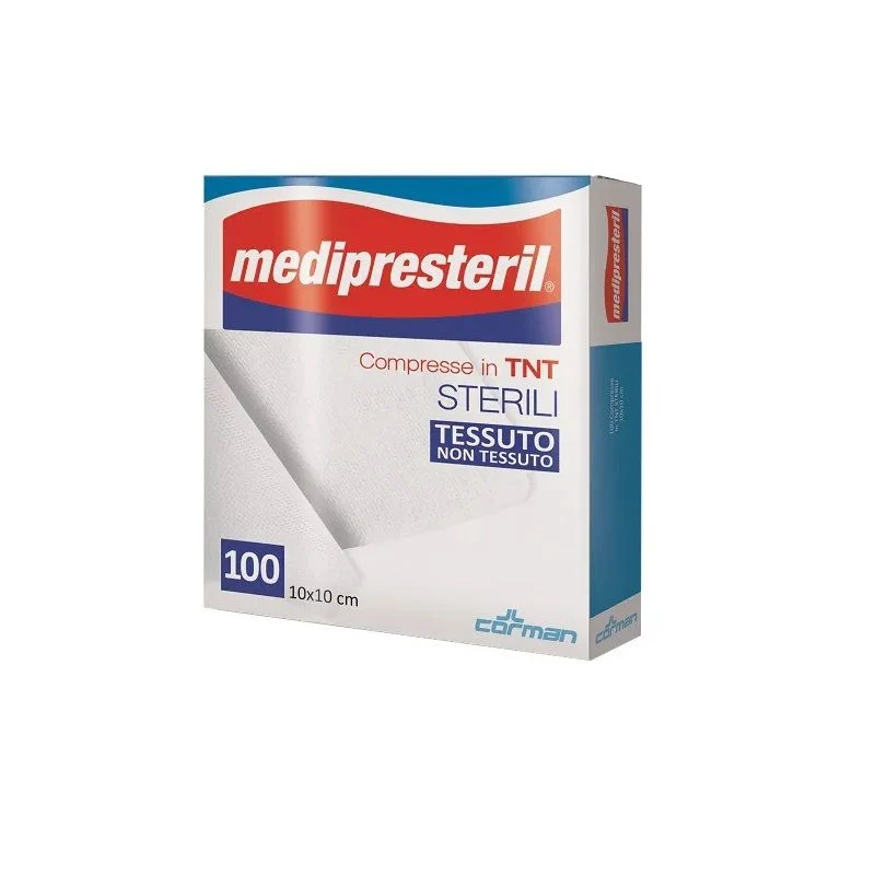 Garza Compressa Medipresteril TNT 10x10 100 pezzi sterile