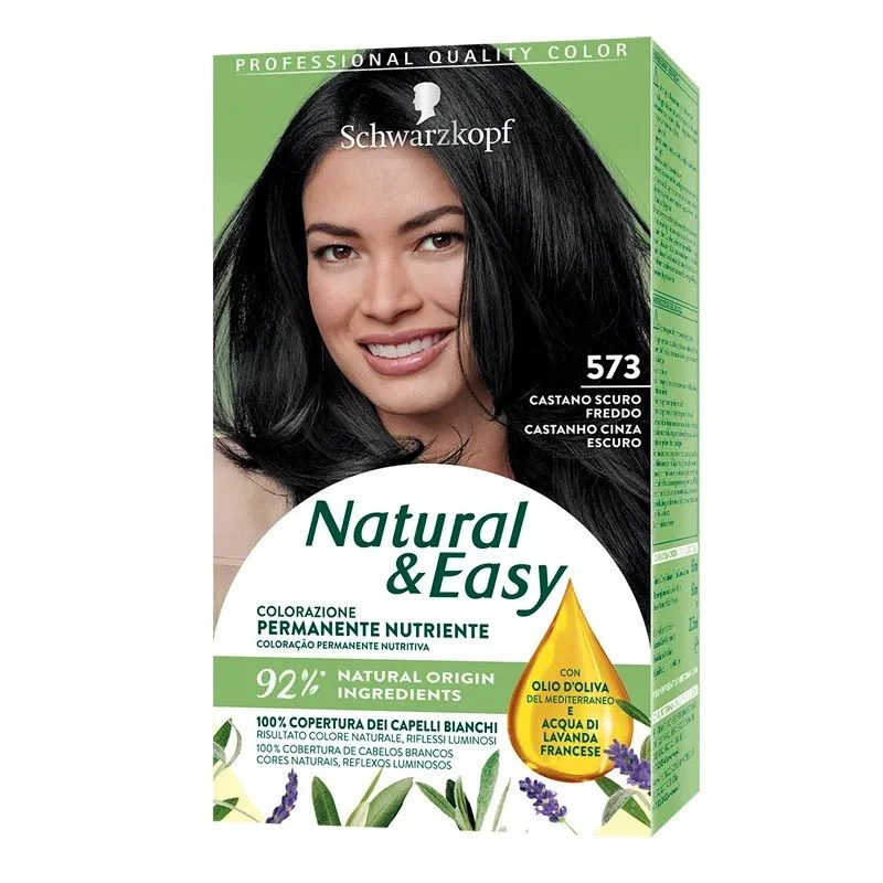 Schwarzkopf Natural & Easy colorazione permanente nutriente 573 Castano Scuro Freddo