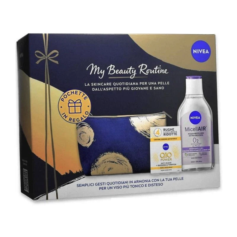 Nivea Cofanetto Crema Viso Q10 50ml + Acqua Micellare 400ml