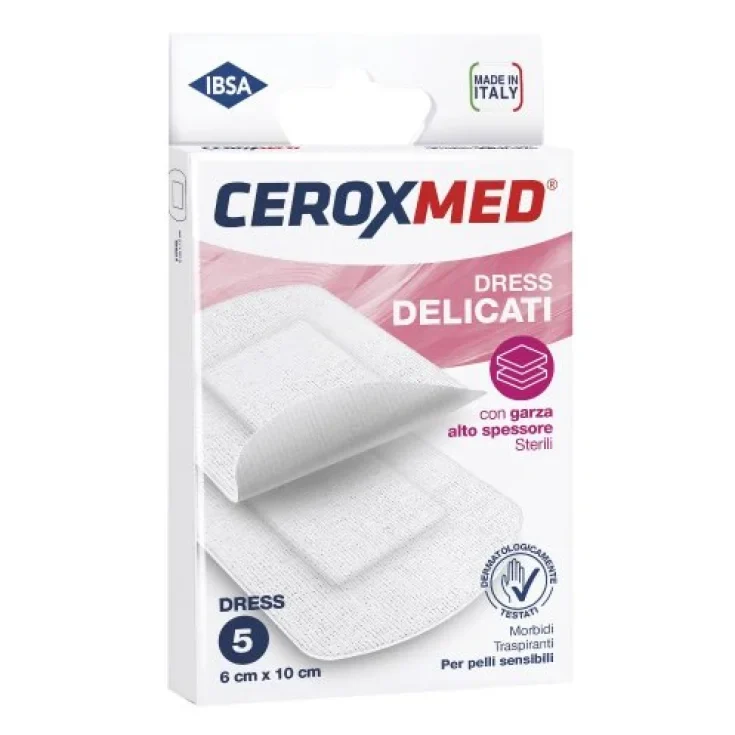 Cerotti Compresse Dress Ceroxmed Delicati 6x10 cm 5 Pezzi