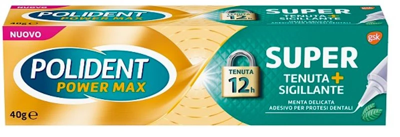 Polident Super Tenuta+sigillante Adesivo Per Protesi Dentale Gusto Menta 40g