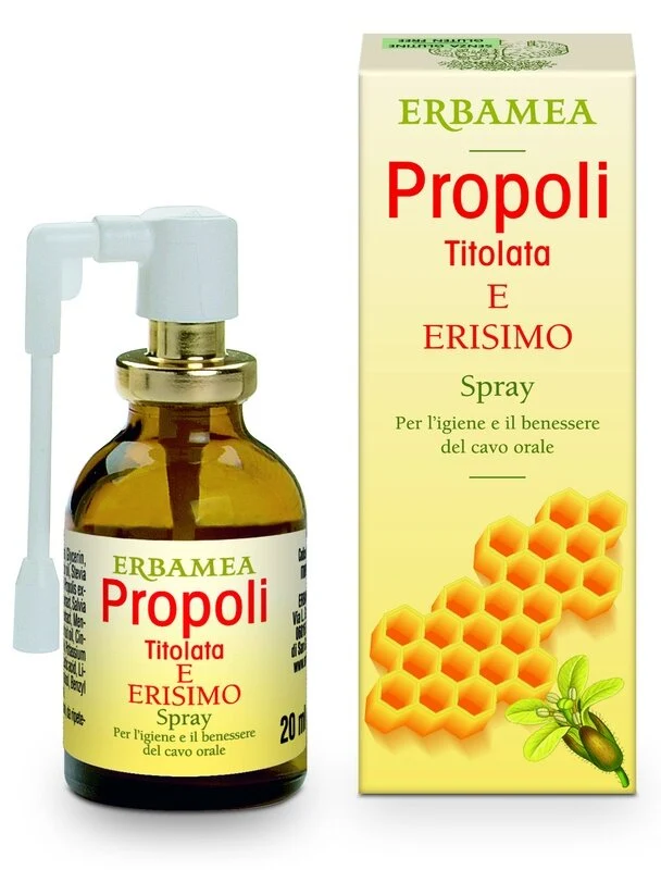 Erbamea Propoli Titolata e Erisimo spray per il benessere del cavo orale 20ml